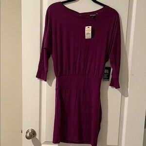 Express 3/4 Sleeve Purple Dress